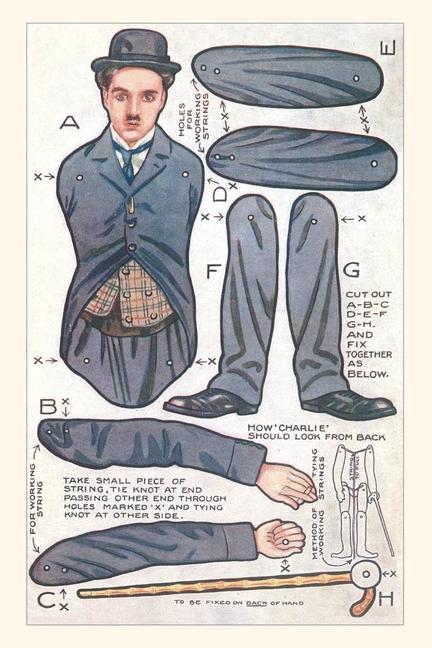 Carte Vintage Journal Charlie Chaplin Doll 