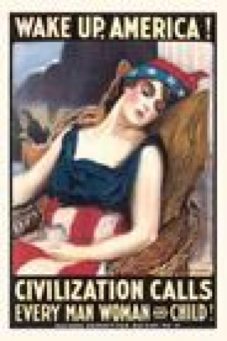 Knjiga Vintage Journal Wake Up America Found Image Press