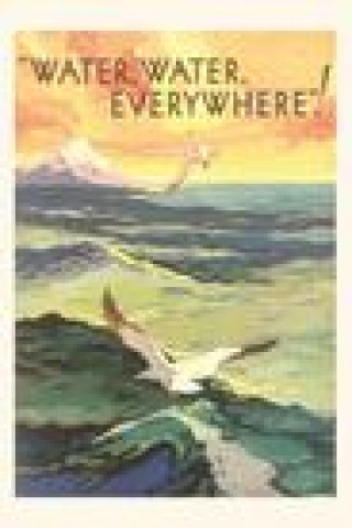 Knjiga Vintage Journal Water Everywhere, Seagull over Waves Found Image Press