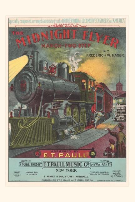 Knjiga Vintage Journal Sheet Music for Midnight Flyer Found Image Press