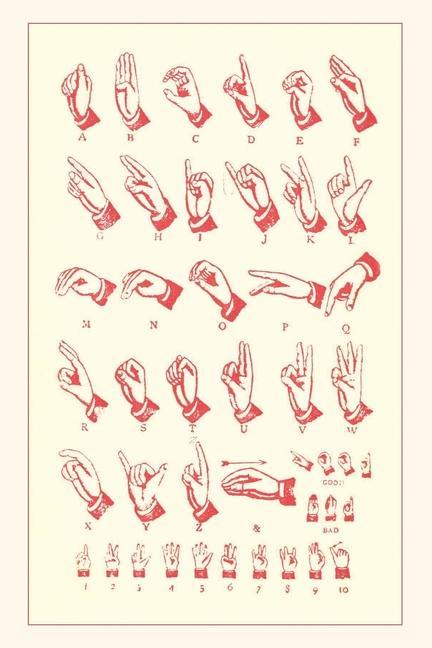 Könyv Vintage Journal Sign Language Alphabet 