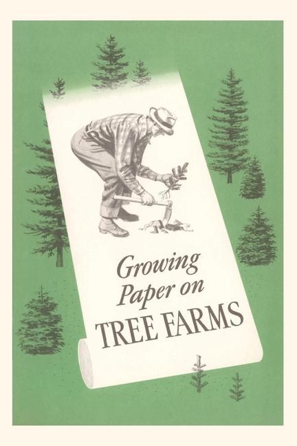 Carte Vintage Journal Growing Paper on Tree Farms 