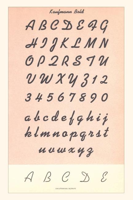 Buch Vintage Journal Font Sample Chart, Kaufmann Bold Found Image Press