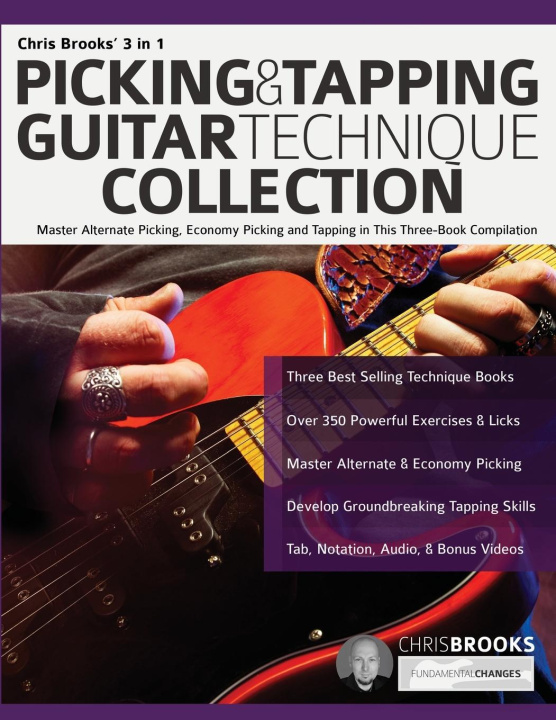 Книга Chris Brooks' 3 in 1 Picking & Tapping Guitar Technique Collection Joseph Alexander