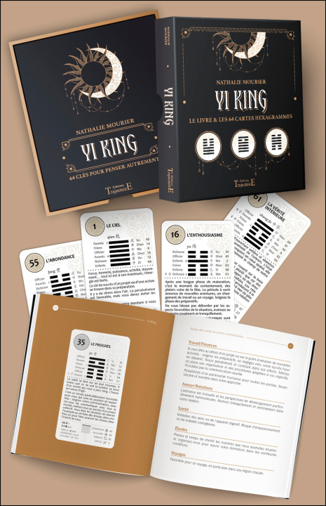 Nyomtatványok Yi King - Le livre & les 64 cartes hexagrammes - Coffret Nathalie Mourier