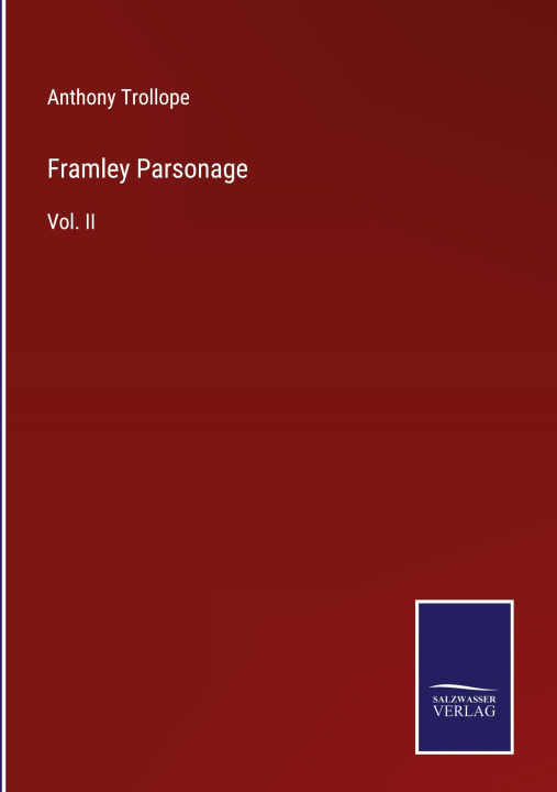 Knjiga Framley Parsonage Anthony Trollope