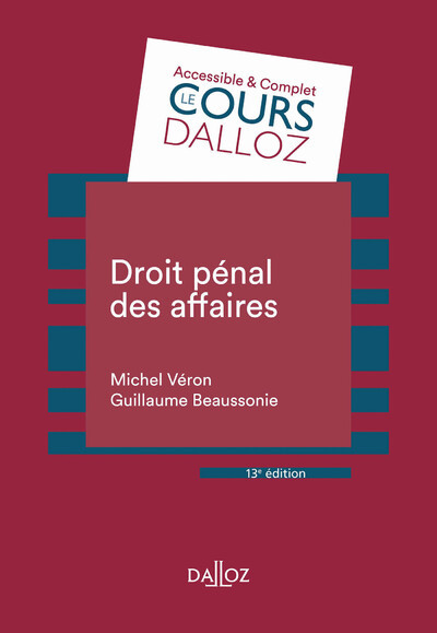 Book Droit pénal des affaires. 13e éd. Michel Véron