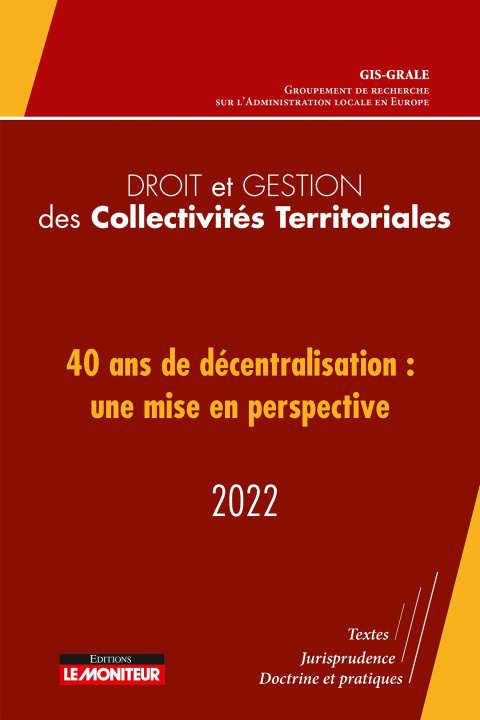 Kniha Droit et Gestion des Collectivités Territoriales - 2022 