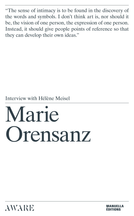 Knjiga Marie Orensanz Marie Orensanz