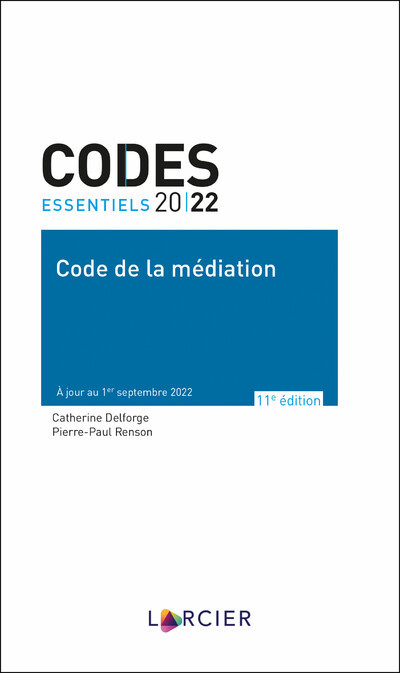 Książka Code essentiel Code de la médiation - À jour au 1er septembre 2022 