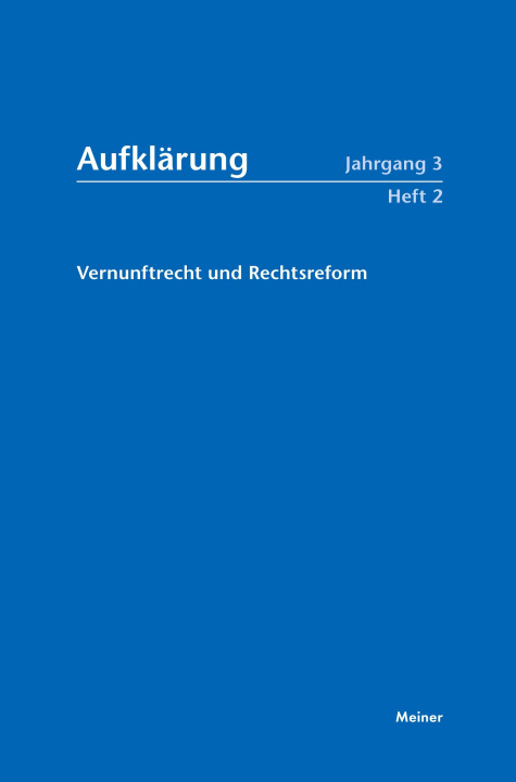 Book Vernunftrecht und Rechtsreform 