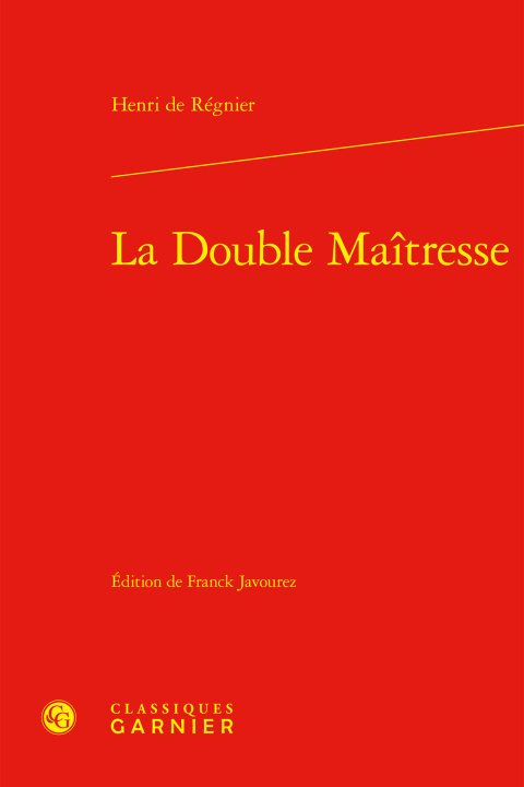 Book La Double Maîtresse Regnier henri de