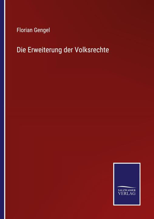 Buch Erweiterung der Volksrechte Florian Gengel