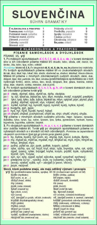 Carte SLOVENČINA súhrn gramatiky Marta Julišová