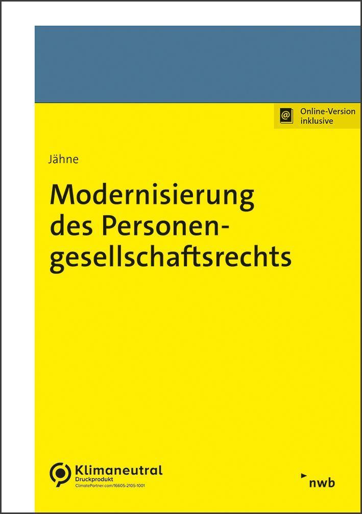 Kniha Modernisierung des Personengesellschaftsrechts 