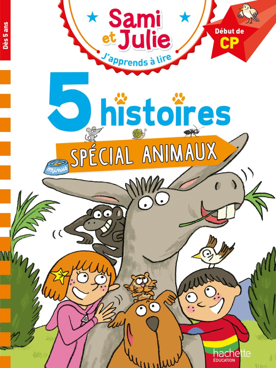 Carte Sami et Julie Début de CP 5 histoires Spécial animaux Laurence Lesbre