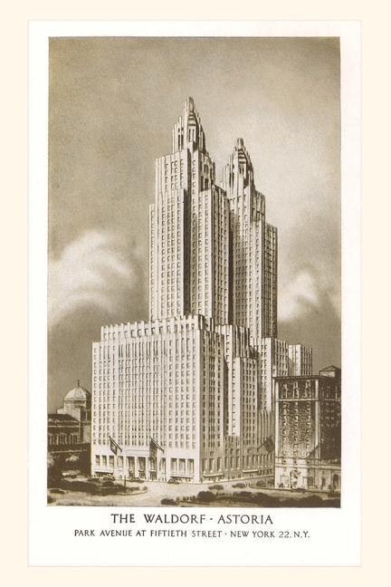 Carte Vintage Journal Waldorf-Astoria Hotel, New York City 