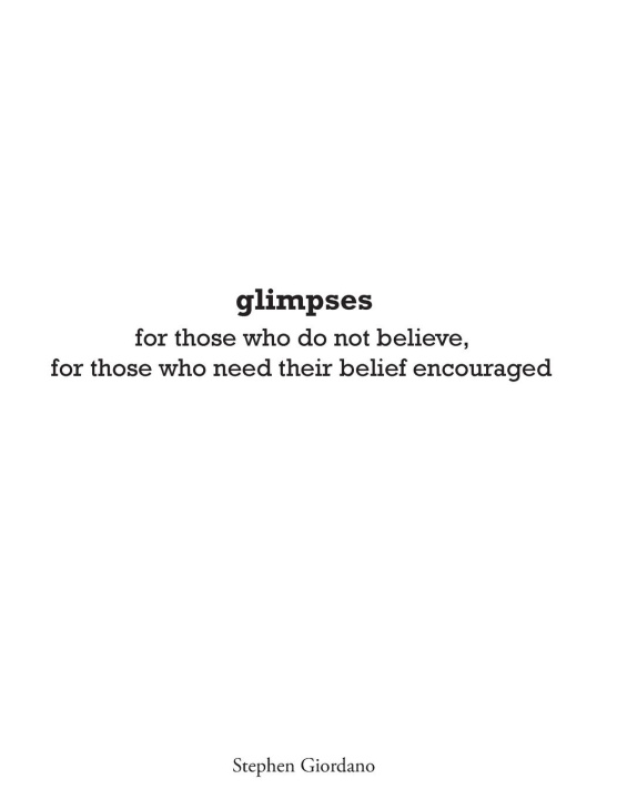 Knjiga glimpses Stephen Giordano