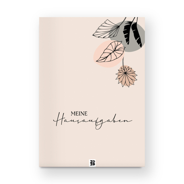 Buch Hausaufgabenheft "leaves lineart" 