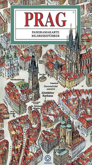 Carte Prag - Panoramakarte und Bildreiseführer Anton Corbijn