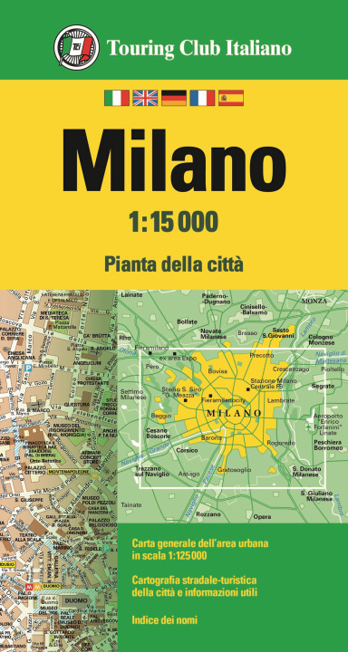 Kniha Milano 1:15.000 