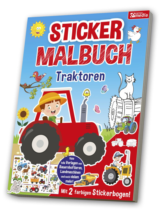 Książka Mal- & Stickerbuch: Traktor 