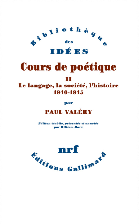 Kniha Cours de poétique PAUL VALERY
