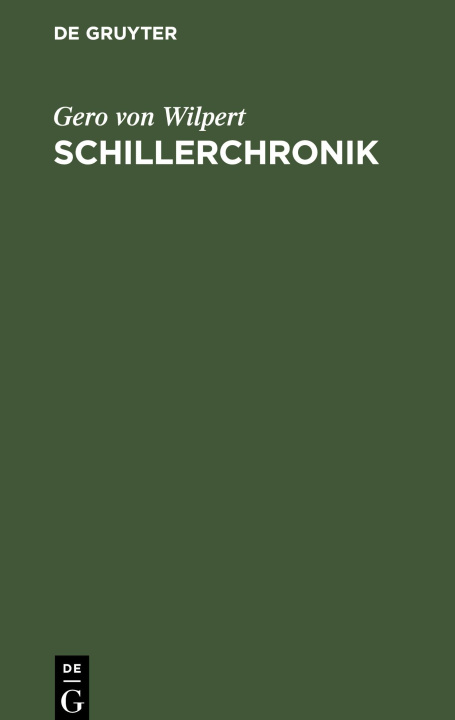 Knjiga Schillerchronik Gero von Wilpert