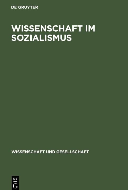 Book Wissenschaft im Sozialismus No Contributor