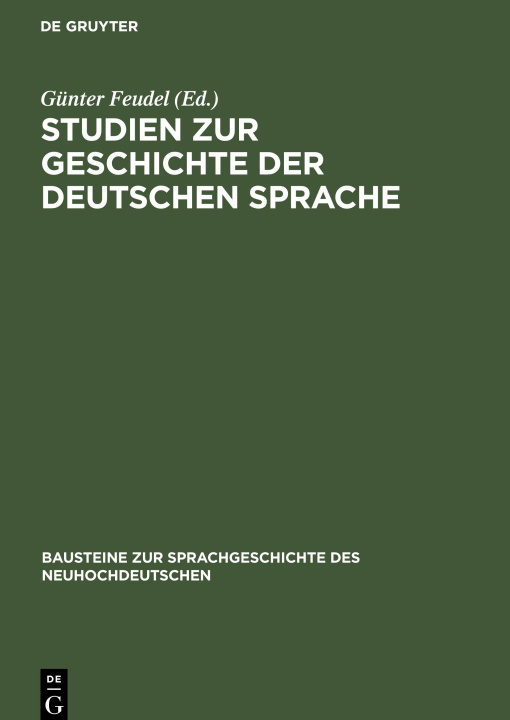 Kniha Studien zur Geschichte der deutschen Sprache 