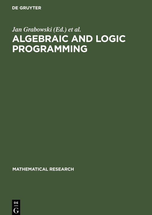 Knjiga Algebraic and Logic Programming Pierre Lescanne