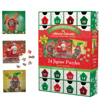Game/Toy Puzzle Adventskalender - 1200 Teile Christmas Dogs 
