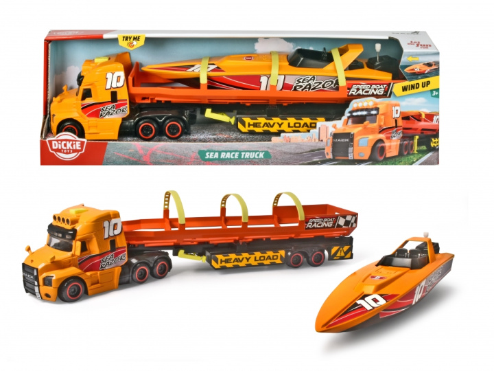 Hra/Hračka City Ciężarówka. Sea Race Truck 41 cm. Dickie 