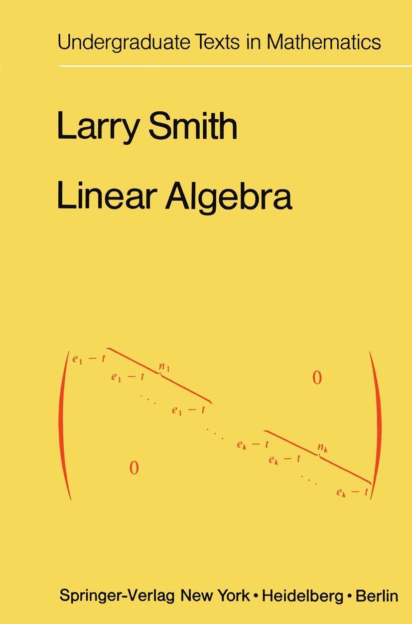 Book Linear Algebra L Smith