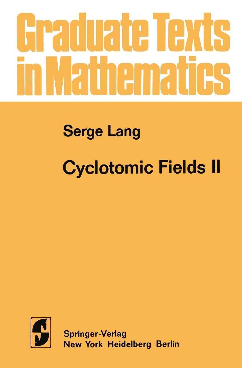 Knjiga Cyclotomic Fields II S Lang