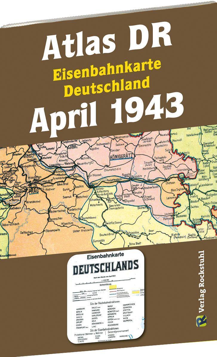 Knjiga ATLAS DR April 1943 - Eisenbahnkarte Deutschland 
