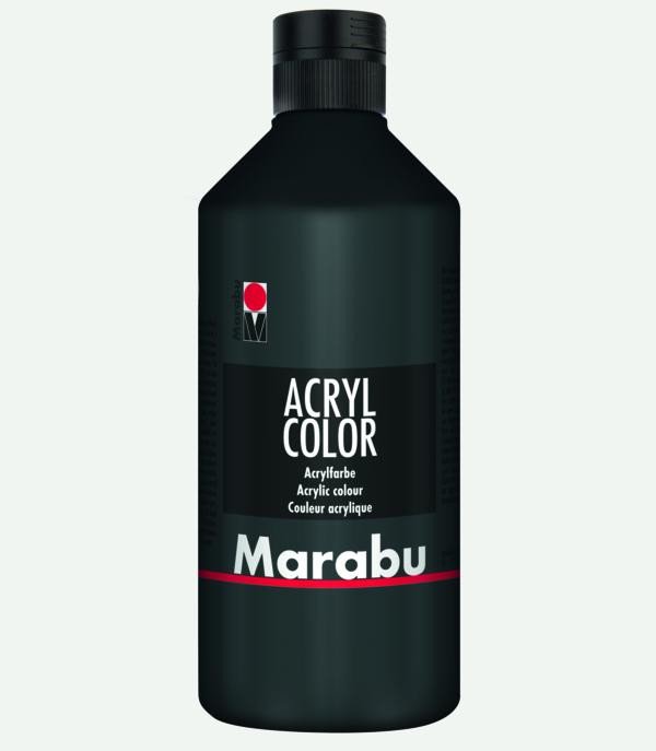 Книга Marabu Acryl Color akrylová barva - černá 500 ml 