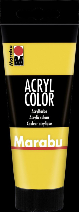 Kniha Marabu Acryl Color akrylová barva - středně žlutá 100 ml 