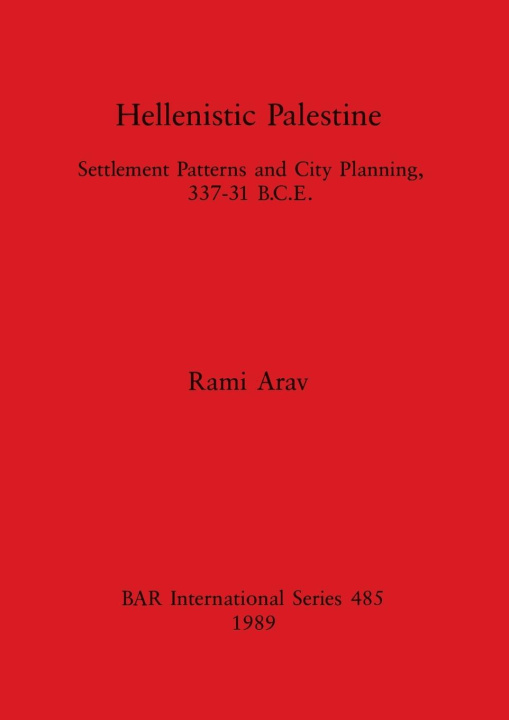 Book Hellenistic Palestine Rami Arav