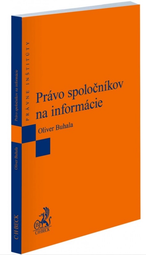 Book Právo spoločníkov na informácie Oliver Buhala