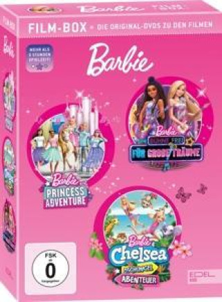 Wideo Barbie: Film-Box (Princess, Dschungel, Bühne frei) 