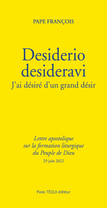 Kniha Desiderio desideravi Pape François