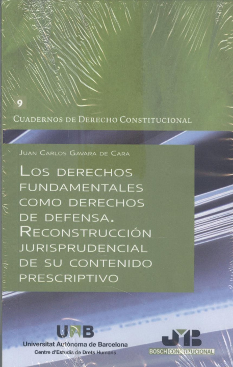 Kniha Los derechos fundamentales como derechos de defensa JUAN CARLOS GAVARA DE CARA