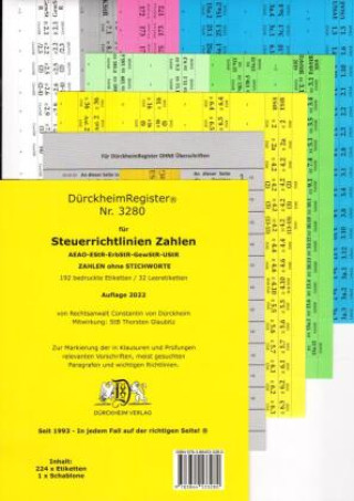 Hra/Hračka DürckheimRegister® STEUERRICHTLINIEN 2022 Gesetze und §§, ohne Stichworte Thorsten Glaubitz