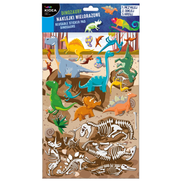 Carte Naklejki wielorazowe Kidea dinozaury 