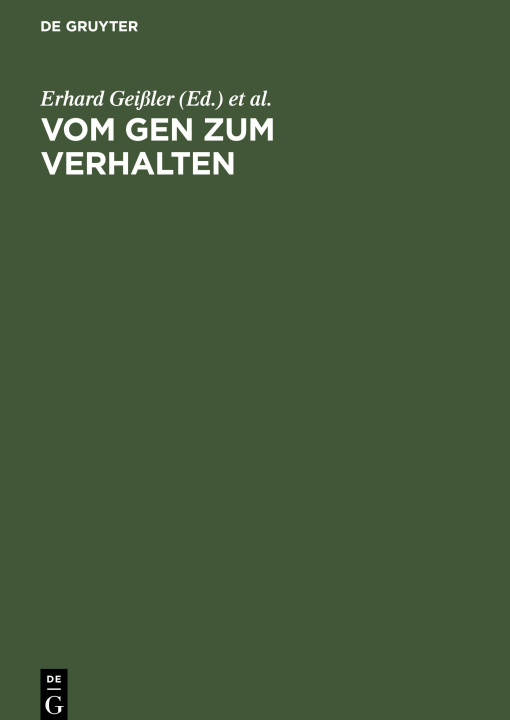 Book Vom Gen zum Verhalten Herbert Hörz