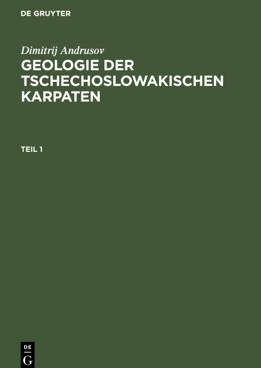 Книга Geologie der tschechoslowakischen Karpaten, Teil 1, Geologie der tschechoslowakischen Karpaten Teil 1 