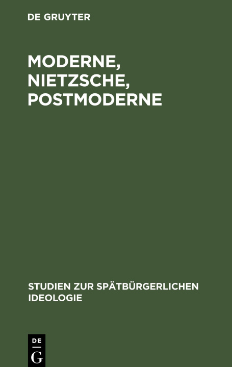 Kniha Moderne, Nietzsche, Postmoderne Hans-Martin Gerlach