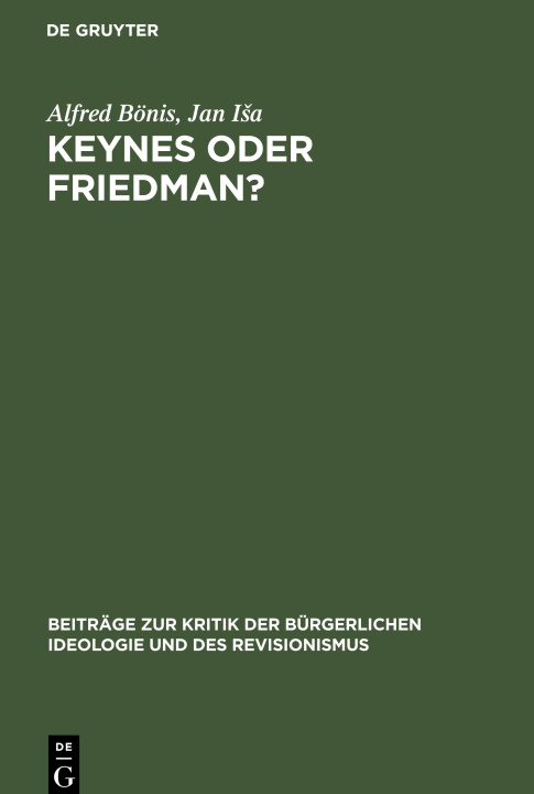 Knjiga Keynes oder Friedman? Jan I?a