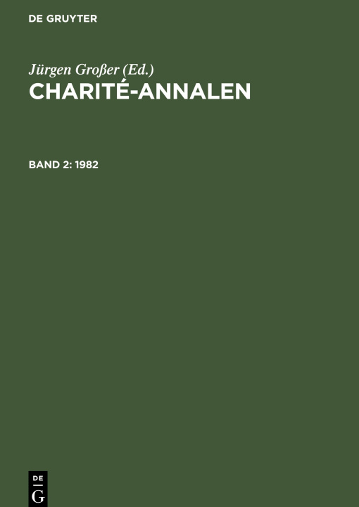 Könyv Charité-Annalen, Band 2, Charité-Annalen (1982) 